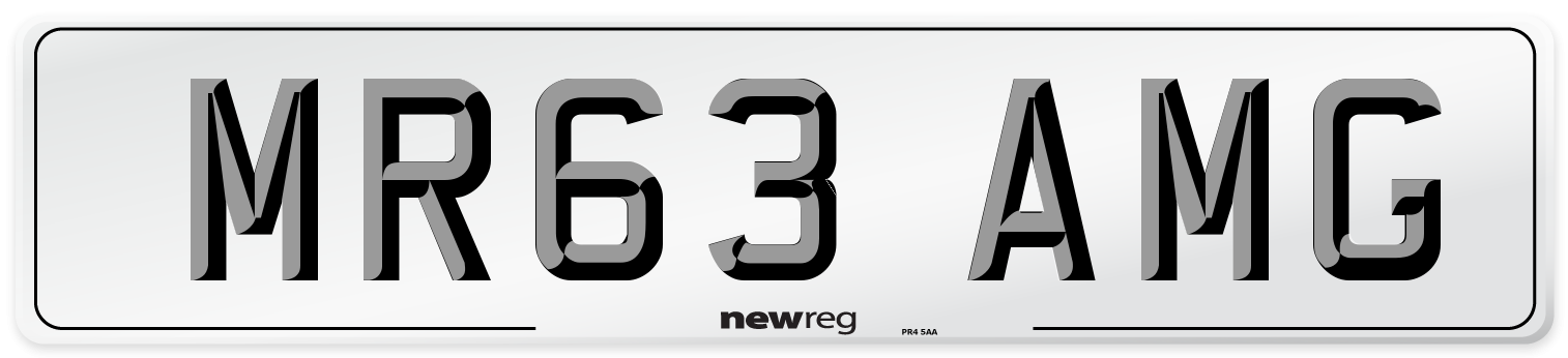 MR63 AMG Number Plate from New Reg